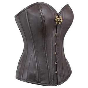 Corset en cuir écologique grande taille pour femme, design personnalisé, style gothique, design unique, effet amincissant et gainant pour adulte - Product Image 3