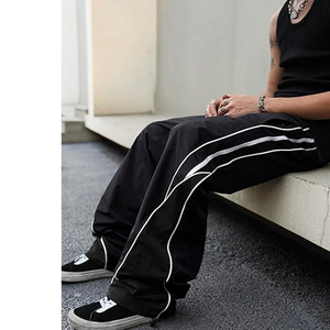 Pantalon cargo baggy pour homme OEM, streetwear surdimensionné, multi-poches, impression et broderie, fournisseur - Product Image 4