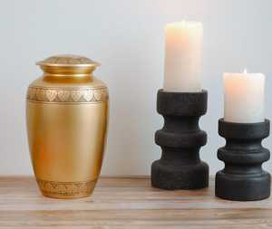 Elegant Brass & Copper Urns India Memorial Keepsakes - Product Image 3