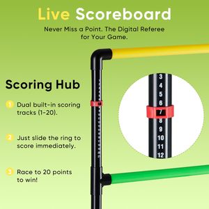 Ensemble de jeu de Ladder Ball pour le golf en plein air, comprenant 6 balles, tableau de scores et accessoires pour véranda - Product Image 3