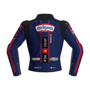 Jorge Martin Motorbike MotoCP Cowhide/Kangaroo Leather Track Riding/Racing Made To Measure Hump <b>Mens</b> <b>Biker</b> <b>Jacket</b> CE Protector - Product Image 2