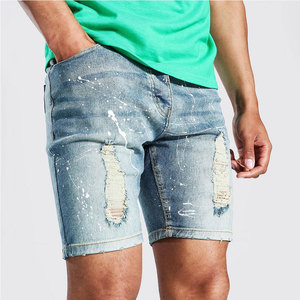 In-Demand Hot Selling <b>Men</b> Denim Shorts Snow Wash Breathable High Waist <b>Overalls</b> Casual Summer Wholesale - Product Image 2