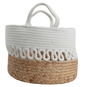 Cesta Trenzada de Fibra Natural Tejida a Mano, Organizador Decorativo para Dormitorio, Guardería y Estantes, Disponible en Stock - Product Image 3