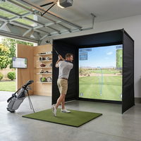 Simulateur de golf 3D professionnel pour usage domestique, jeu interactif de projection, résolution 1280x720, capteur de caméra double haute vitesse 4K HD