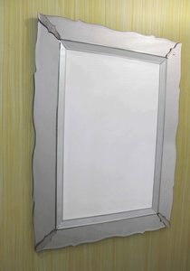 Venetian Rectangle Square Wall <b>Mirror</b> Etched Floral Beveled <b>Frame</b> Antique <b>Silver</b> Full Length Decorative Luxury Handmade Home Dec - Product Image 5