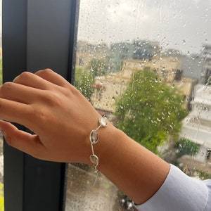 Natural Green Amethyst <b>Bracelet</b> 925 Sterling <b>Silver</b> Handmade Gemstone Jewelry For Women Elegant Minimal Gift - Product Image 3