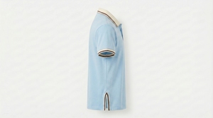 Men’s Yarn-Dyed Striped Collared T-Shirt Unique Style Soft Cotton Short Sleeve Summer Casual Comfortable Tee - Product Image 4