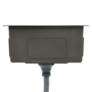 Évier de cuisine en acier inoxydable noir fait main - Product Image 4