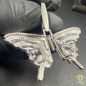 จี้รูปนกสีดำประดับเพชร VVS Lab Diamond เงินแท้ 925 สไตล์ฮิปฮอป - Product Image 2