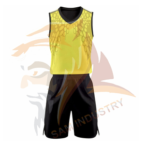 Vêtements de sport respirants à séchage rapide 100% polyester, uniforme de volley-ball pour hommes, entièrement personnalisable, ensemble d'uniformes de volley-ball - Product Image 2