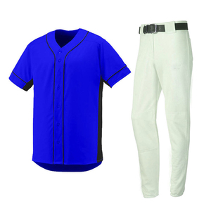Custom Printed Baseball Outfit School Club Uniform Wholesale Supplier Breathable Sublimation Design Button Up Softshell Jersey - Product Image 1