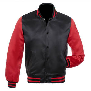 Chaquetas Varsity Personalizadas al por Mayor para Hombre, Talla Grande, con Logotipo Frontal en Patchwork 100% Satén, para Invierno - Product Image 1