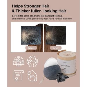 Bola de champú para el cabello y el cuero cabelludo todo en uno de carbón negro ERIGERON - Product Image 5