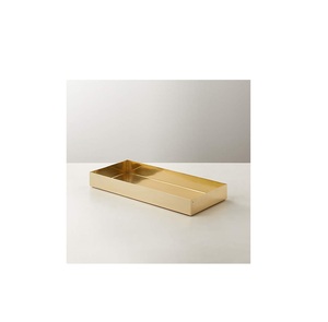 High Grade <b>Gold</b>-Coated Aluminum Luxury Classic Handmade Customizable <b>Serving</b> <b>Tray</b> Unique Decorative <b>Serving</b> <b>Tray</b> - Product Image 3