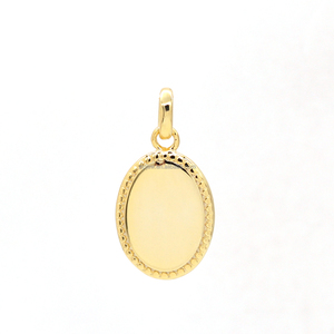 925 joyas de plata esterlina chapado en oro joyería grabado colgante encantos liso Oval en blanco colgante del encanto de la joyería de las mujeres - Product Image 1