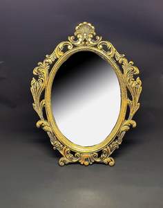 Espejo de Mesa Chapado en Oro, Elegante Espejo Decorativo de Vanidad, Regalo Perfecto para Cumpleaños, Aniversario, Boda - Product Image 2