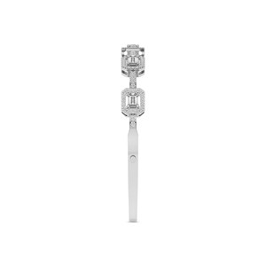New Arrival 14k Gold Made Openable <b>Bangle</b> <b>Bracelet</b> Comes With Brilliant Emerald Cut Embrace Lab Grown Diamond In (1 Ct. Tw.) - Product Image 2