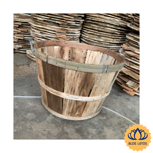 [EL MÁS VENDIDO] Cesto de Madera para Cangrejos, Contenedor Ecológico para Mariscos, Cestas de Almacenamiento, Cestas para Frutas, para Mercado y Restaurante, AZUL - Product Image 1