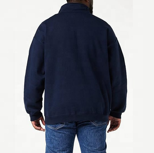 Sudaderas de alta calidad para hombre al por mayor OEM, sudaderas de estilo urbano para hombre, sudaderas térmicas con cremallera de un cuarto y estampado. - Product Image 2