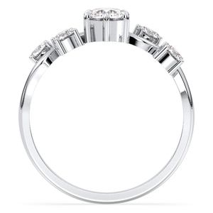 Anillos de compromiso REYES de alta calidad con corte brillante redondo de 0.79 quilates de moissanita para mujer, oro sólido de 14K, regalo de boda, joyería fina. - Product Image 6