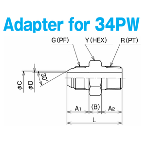 ท่ออะแดปเตอร์และตัวเชื่อมต่อสำหรับท่อ010-PW SUS316ของ Nitta - Product Image 1