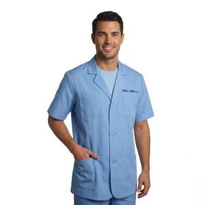 Bata de Laboratorio para Médicos de Hospital, Bata Personalizada para Hombre, Bata de Laboratorio Médica de Manga Corta para Hombre, Bata de Laboratorio para Médicos, Enfermeros y Estudiantes de Medicina - Product Image 1