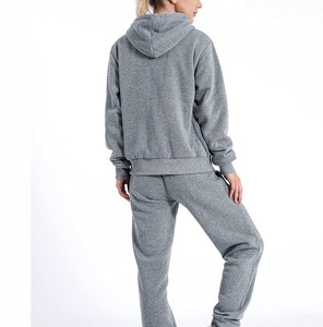 Custom Women Tracksuit Premium Brushed Fleece Zip Jacket <b>Cuffed</b> <b>Jogger</b> Set Warm Casual Streetwear Athletic Wear - Product Image 2