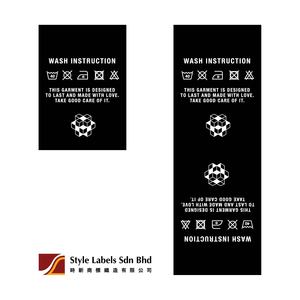 Étiquette personnalisée découpée au laser de qualité sur satin polyester pour étiquettes d'entretien lavables et image de marque élégante avec texture satinée brillante - Product Image 2