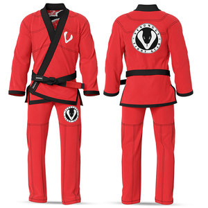 Kimono de Jiu Jitsu Brasileño Venomous Red Viper BJJ Gi, Uniforme de Algodón Premium con Tejido Pearl Weave, Conjunto de Kimono Resistente para Entrenamiento - Product Image 1