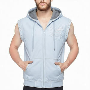 Sudaderas sin Mangas para Hombre, Diseño OEM, Moda, Más Vendidas, Ligeras, para Fitness, Básicas, Mezcla de Algodón - Product Image 6