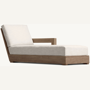 Tumbona de madera de teca para descansar con cojines suaves y cómodos, apta para uso en exteriores y resistente a la putrefacción. - Product Image 2