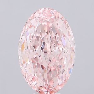 Diamant ovale fantaisie rose intense, cultivé en laboratoire, certifié IGI, clarté VS1, taille excellente, diamant CVD non monté pour la joaillerie. - Product Image 1