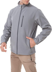 Vestes Softshell pour hommes en coton imperméable, respirant, coupe-vent, pour sports d'hiver en plein air, randonnée, course à pied, travail, fermeture éclair, OEM ODM - Product Image 2