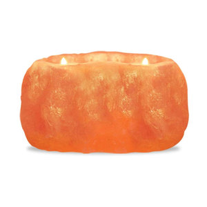 Juego de Portavelas de Sal de Cristal Natural Tallado de Alta Calidad Whisper Salt, con Tacto Real, en Forma de Cuenco de Fuego Moderno, Decoración para el Hogar, Regalo - Product Image 1