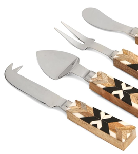 <b>Kitchen</b> Cooking <b>Tools</b> Stainless Steel Cheese Set Cheese <b>Gadgets</b> Set Resin Handle Home <b>Kitchen</b> Gold Cheese Knife Set - Product Image 6