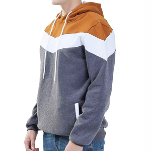 เสื้อฮู้ดบล็อกสีสำหรับผู้ชาย OEM ทรงปกติ สวมใส่สบาย ผลิตจากผ้าโพลีเอสเตอร์ผสมฝ้าย เฟรนช์เทอร์รี่ เหมาะสำหรับใส่ในฤดูใบไม้ร่วง - Product Image 2