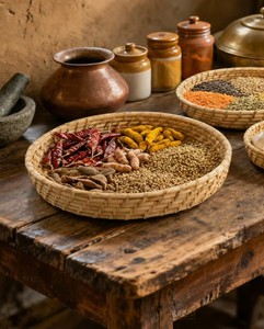 Elegante Bandeja de Servicio de Ratán, Tejida a Mano, Natural, con Estilo, para Decoración del Hogar y Cocina, Bandeja de Almacenamiento - Product Image 3