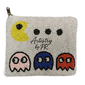 <b>Beaded</b> Floral Embellished Coin Purse Embroidered Zipper Pouch Fashion Accessory Daily Use Portable Chain Strap Custom Size - Product Image 6