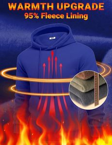 Sweat à capuche en molleton de coton robuste pour homme avec personnalisation de marque pour vêtements de sport et streetwear promotionnels - Product Image 4
