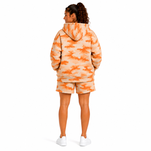 Wholesale Women Camo Short <b>Set</b> Oversized Hoodie Drawstring Shorts Two Piece Short <b>Set</b> Camouflage Print Casual Tracksuit Outfit - Product Image 2