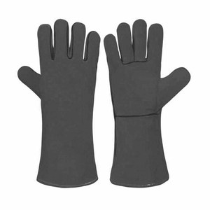 Gants de soudure en cuir de vachette pleine fleur de qualité supérieure, résistants à la chaleur et aux étincelles, pour la lutte contre les incendies, la construction et le barbecue - Product Image 5