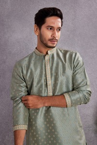 Stylish Heavy Cotton <b>Kurta</b> With Neck Embroidery And Semi Cotton Chudidar Perfect For Wedding Festival And Traditional Wear - Product Image 2