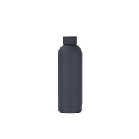 Thermos en acier inoxydable à double paroi de 500 ml, isolation thermique de 12 à 24 heures, sans BPA, finition en caoutchouc, toucher doux, couleurs en stock