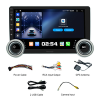 Estéreo Universal para Auto de 10 Pulgadas, Reproductor de DVD, Radio, Navegación, Unidad Principal de 4 Núcleos, GPS, Amplificador, Carplay, Android Auto con Perillas