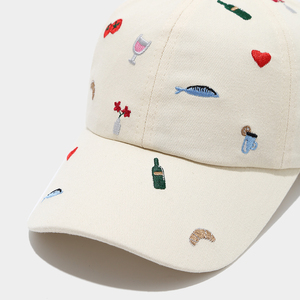 Gorra de Béisbol Bordada con Flores, 6 Paneles, Ajustable, Unisex, de Algodón, para Primavera/Verano, Moda Casual - Product Image 6