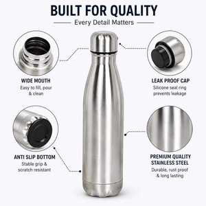 Superior Quality Stainless <b>Steel</b> Vacuum <b>Bottle</b> 750ml Cola Round Shape Double Wall Insulated Water <b>Bottle</b> for Daily Hydration - Product Image 3