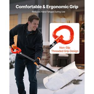 Pala da Neve per Esterni da 48 Pollici con Impugnatura Ergonomica e Lama in Plastica HDPE con Manico Segmentato - Product Image 4