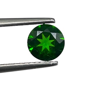 Diopside chromé naturel, pierres précieuses rondes de 6 mm, vert vif, lot de pierres en vrac, prix de gros, pour la fabrication de bijoux - Product Image 1