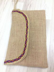 Sac en jute fait main, artisanal, tendance, écologique, portable, géométrique, prix usine - Product Image 2