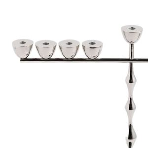 Porte-bougie en métal chromé poli perlé - Product Image 3